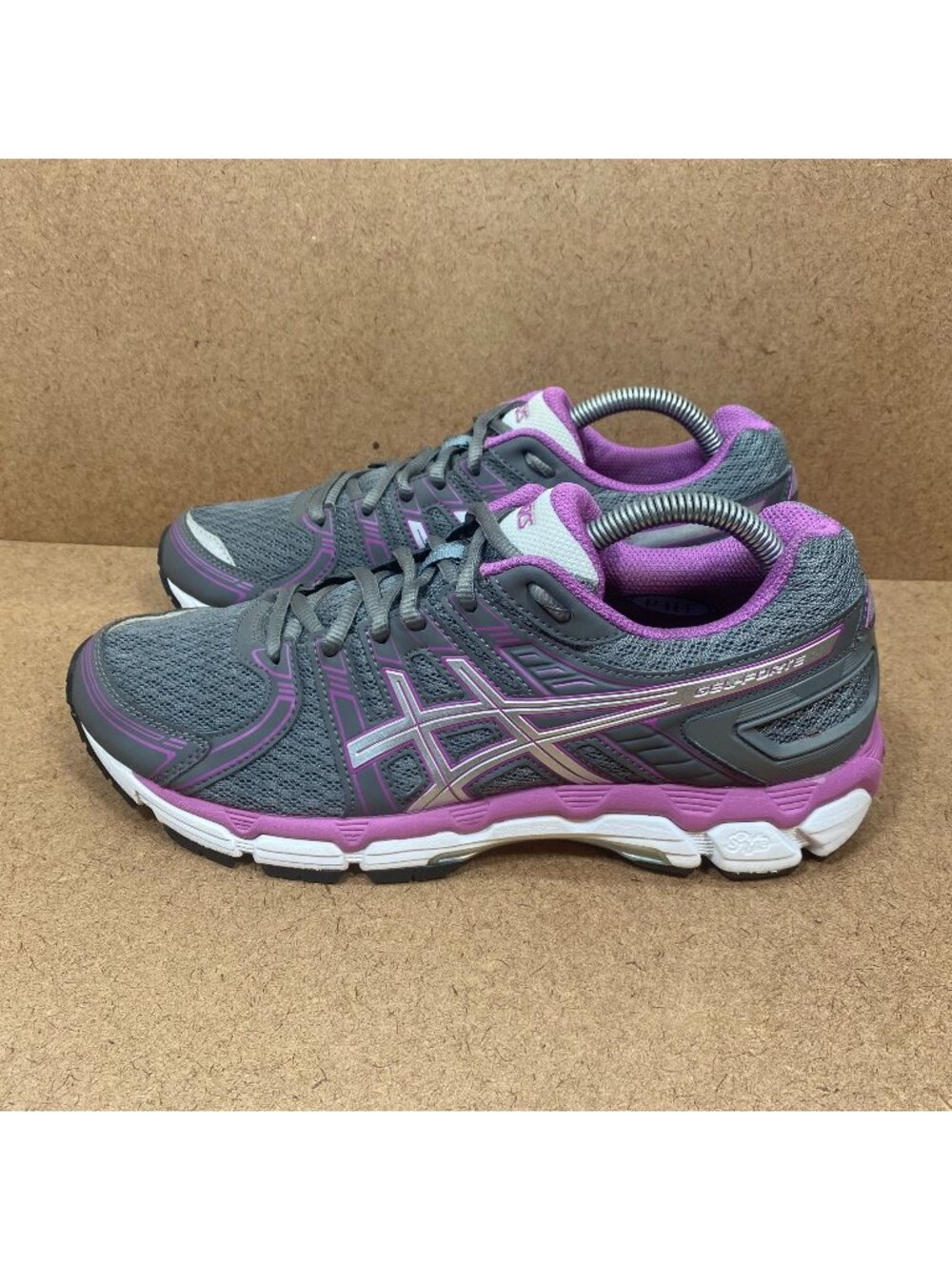 Asics Gel-Forte Womens Running Shoes Gray & Purple Size 10 Athletic Footwear